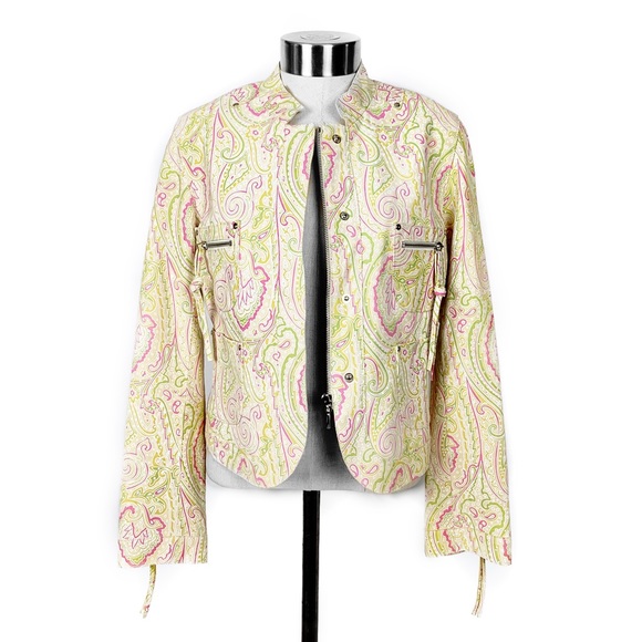 Carlisle paisley print suede jacket - Picture 2 of 4